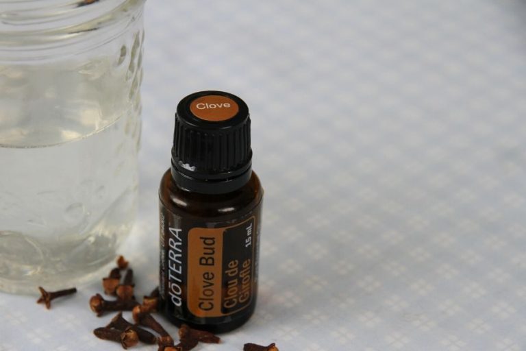 A bottle of clove oil