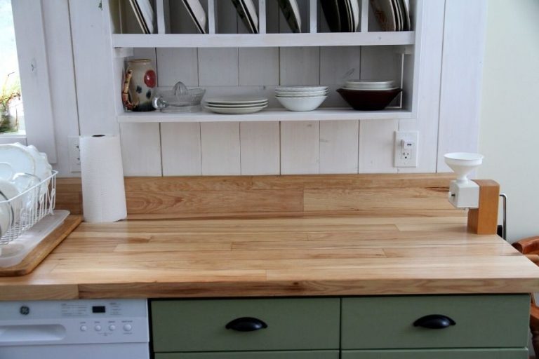 our hardwood countertops in the Mountain Cottage kitchen