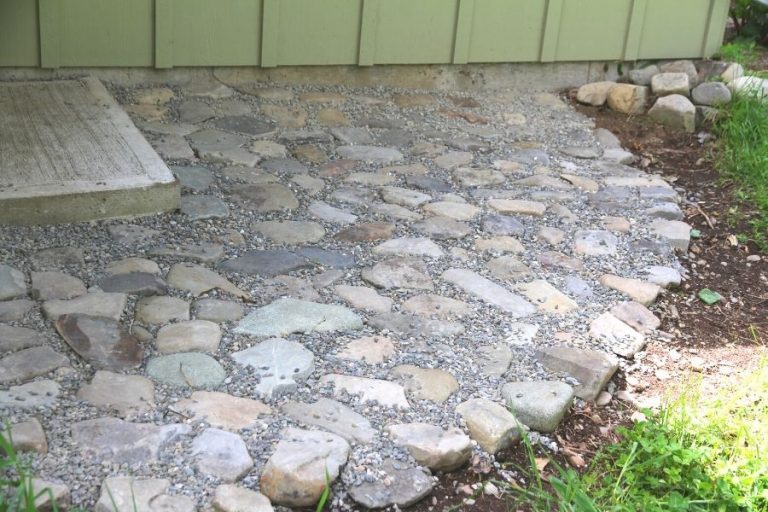 How to Lay a River Rock Patio • a traditional life