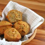 a basket of fresh baked healthy garden muffins