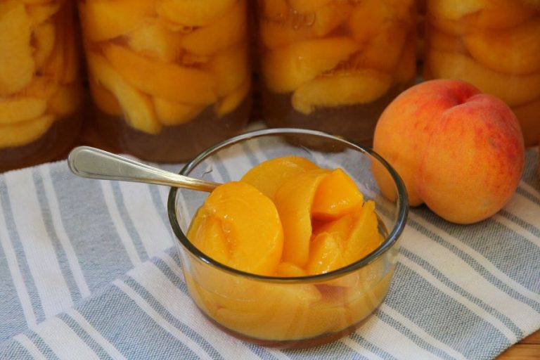 Canned Peaches with Honey Recipe • a traditional life