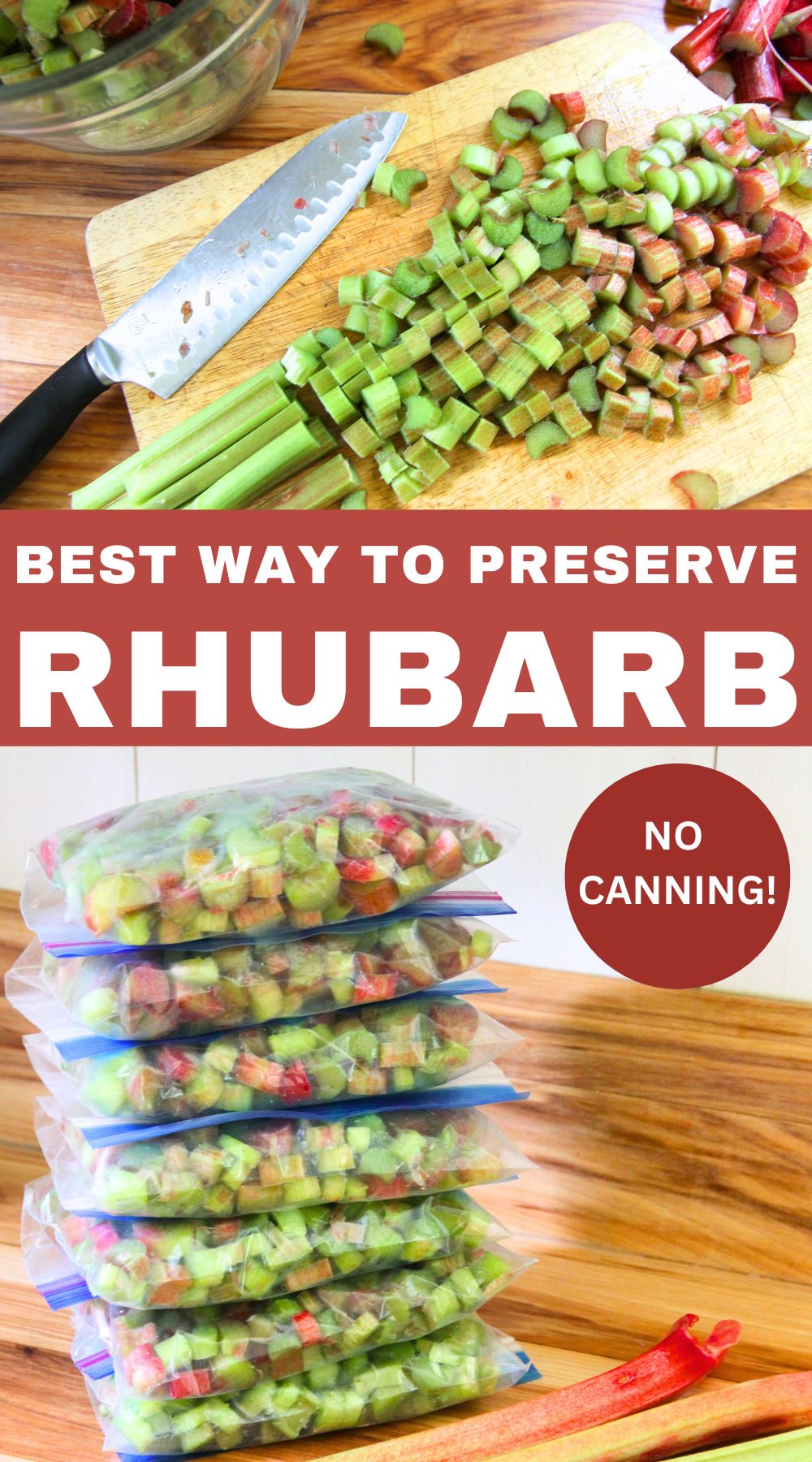 Learn to freeze rhubarb for easy preserving.