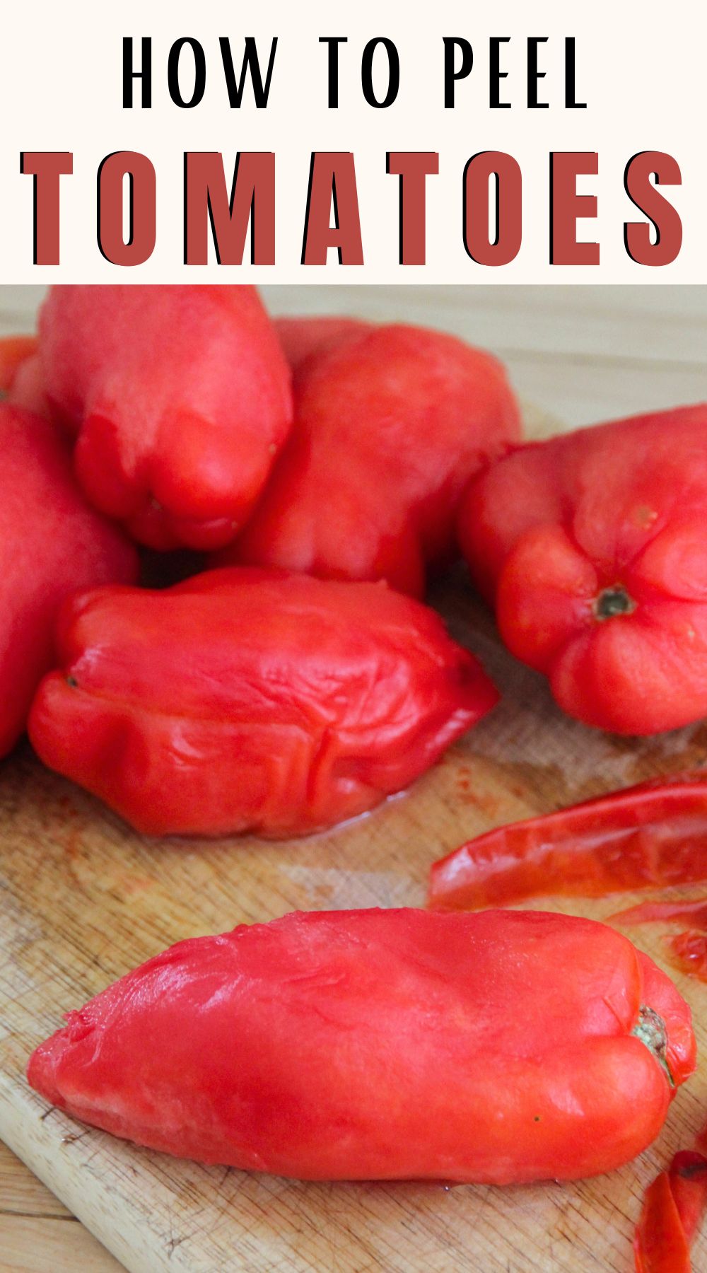 Discover the easy way to peel tomatoes for homemade sauce.